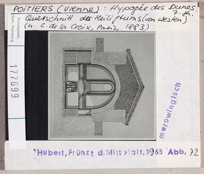 Vorschaubild Poitiers: Hypogée des Dunes. Hypogäum, Rekonstruktion, Querschnitt 